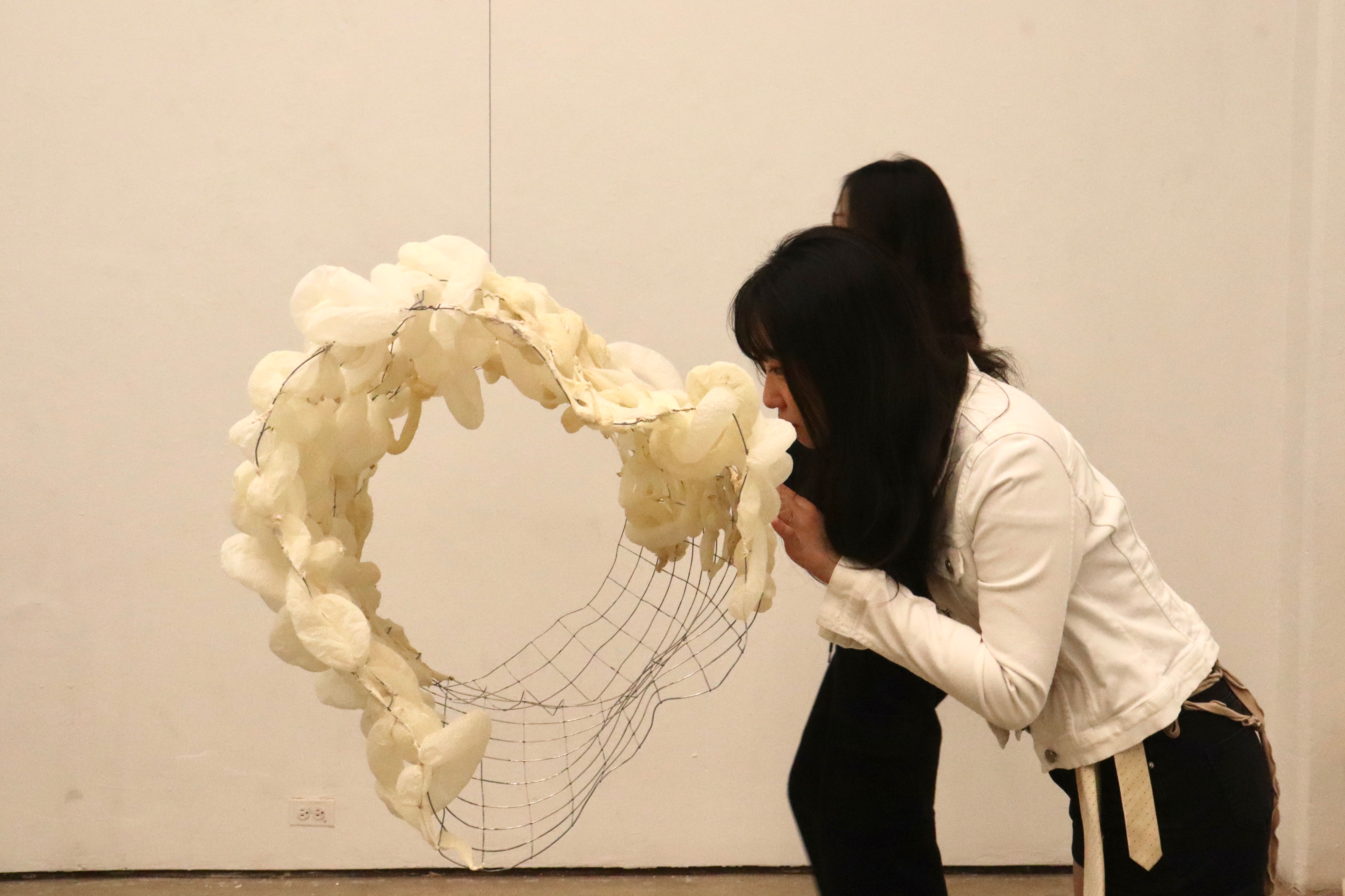 Held at the Edge detail by oneg - interaction of organic material with rigid framework